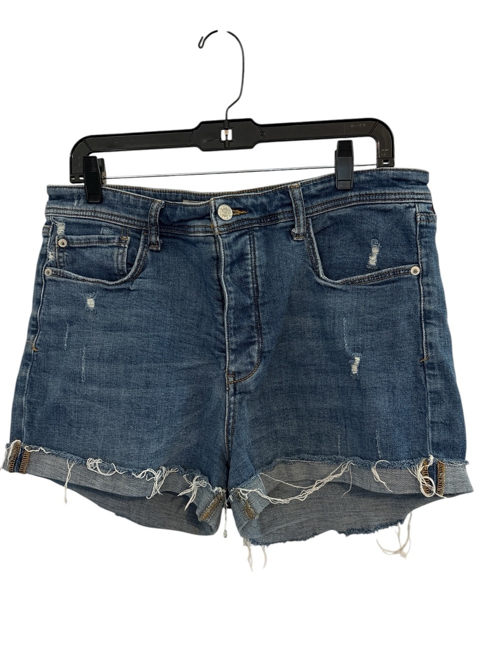 Pilcro Distressed Button Fly Denim Shorts 31 - Picture 2 of 7